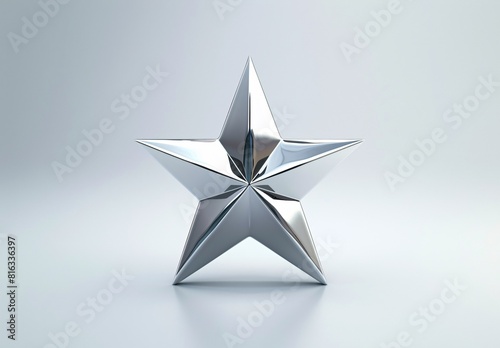 Shiny Metal Star Trophy on Display