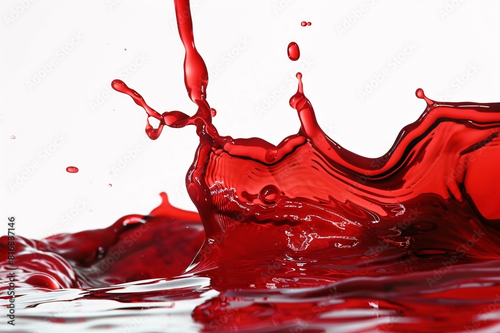 Splash of Red Liquid