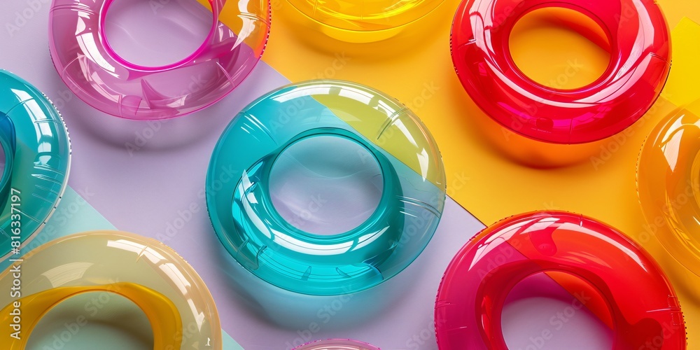 Colorful Plastic Rings on a Surface