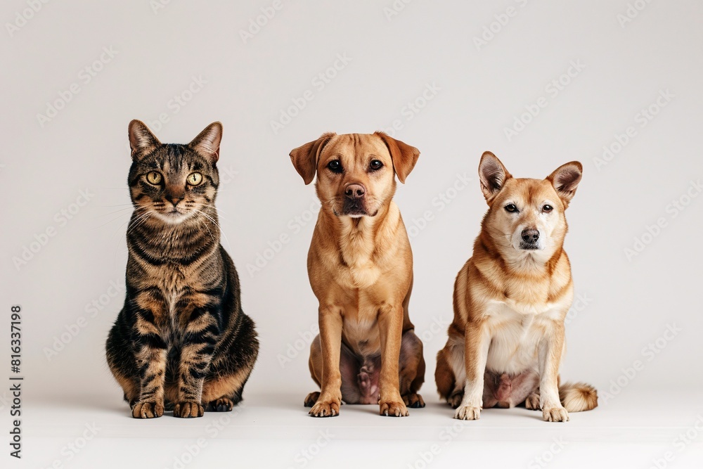 Three Pets on a White Surface: One Dog, One Cat, and the MVP