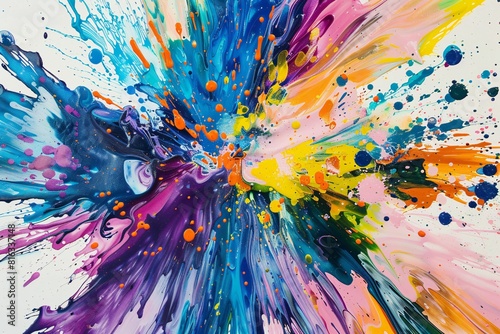 Obraz na płótnie Vibrant Abstract Art Print w salonie