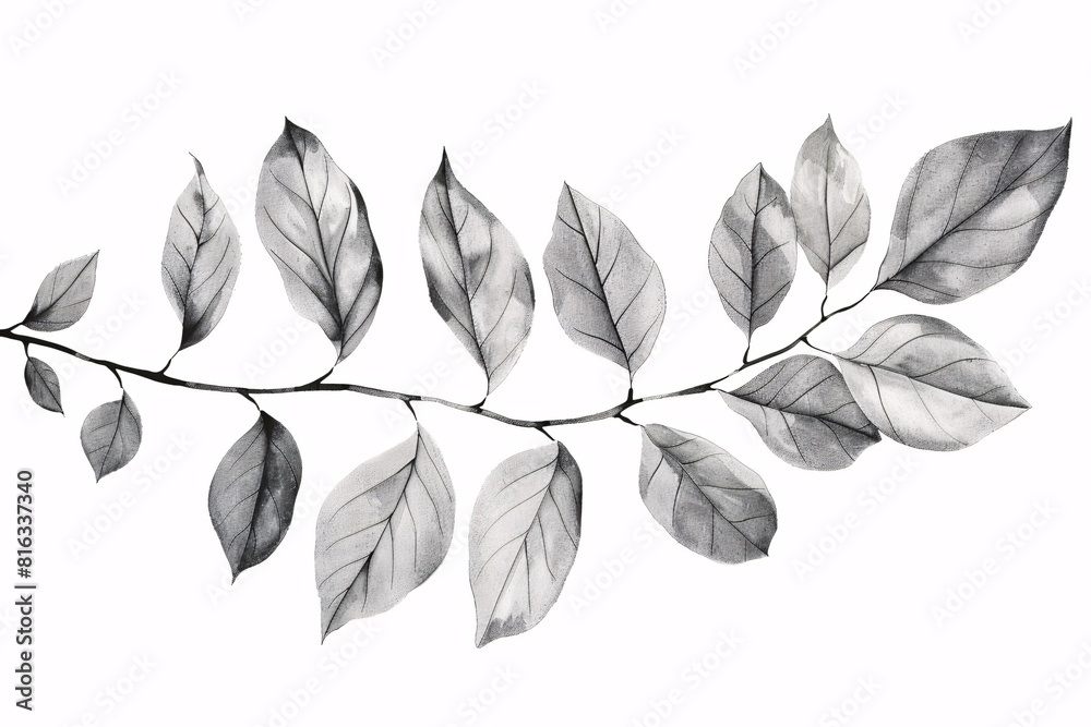 Monochrome Floral Border Design