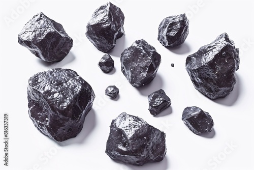 Obraz na płótnie Bounty of Rough Diamonds: Natural Stones and Crystals in Pile w salonie