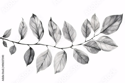 Obraz na płótnie Monochrome Floral Border Design w salonie
