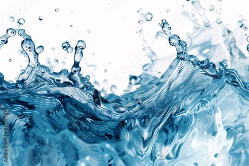Obraz na płótnie Dynamic Water Splash Motion Graphics w salonie