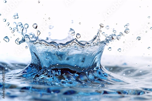 Obraz na płótnie A Drop of Water: The Power and Beauty in Motion w salonie