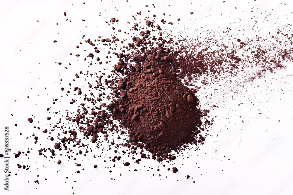 Chocolate Dust Falling from Capped Container
