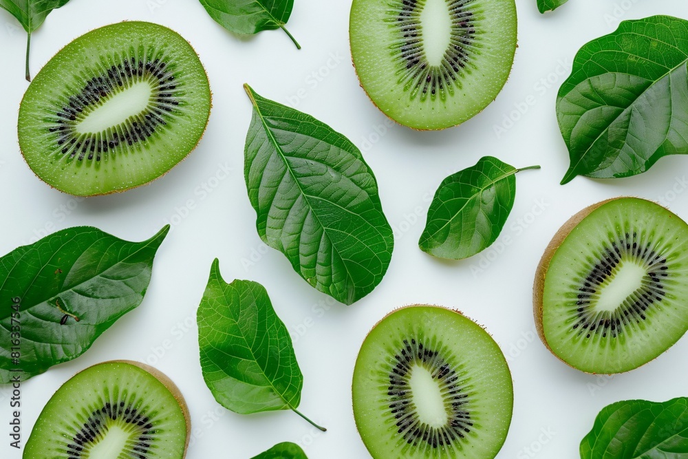 A Collection of Whole Kiwi Fruit