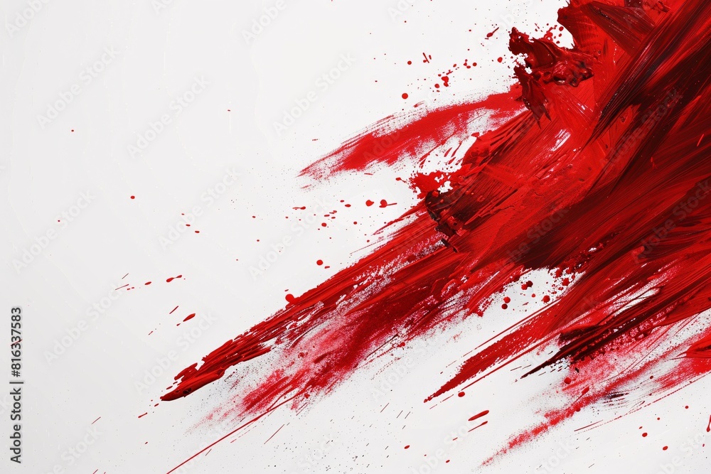 Abstract Expressionist Red Splatter Art