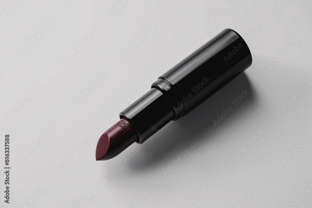 Isolated Rendering of Lipstick and Mascara Tube on Surface