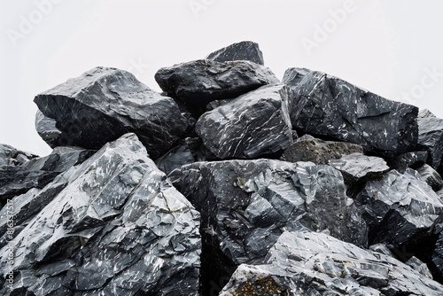 Obraz na płótnie Rocky Landscape: An Abundance of Grey Stone Rocks w salonie