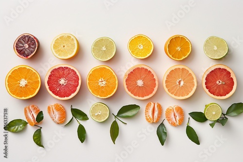 Obraz na płótnie Colorful Citrus Fruit Display w salonie