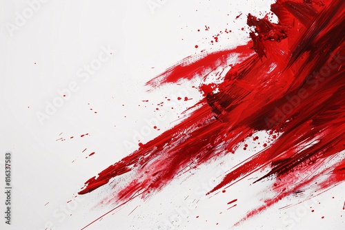 Obraz na płótnie Abstract Expressionist Red Splatter Art w salonie
