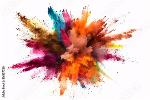 Explosive Splash of Colored Paint
