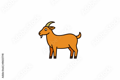 mountain goat cartoon vector illustration