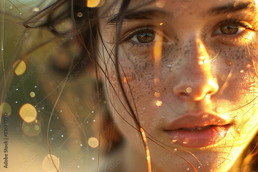 Emotional Intensity: The Captivating Gaze of a Woman in Focus