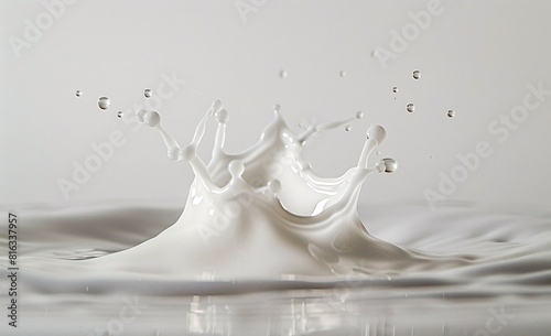 Obraz na płótnie Milk Splash Abstract Art w salonie