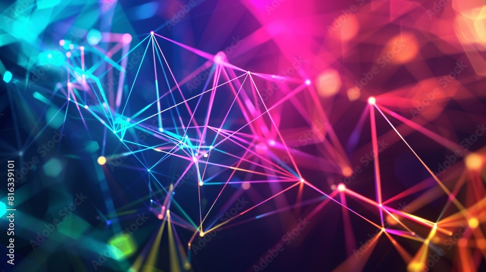Vibrant Neon Network: An Abstract Digital Artwork Vibrant Neon Network: An Abstract Digital Artwork