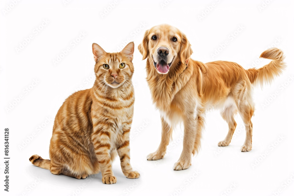 A Dog and a Cat in a Studio Photo A Dog and a Cat in a Studio Photo