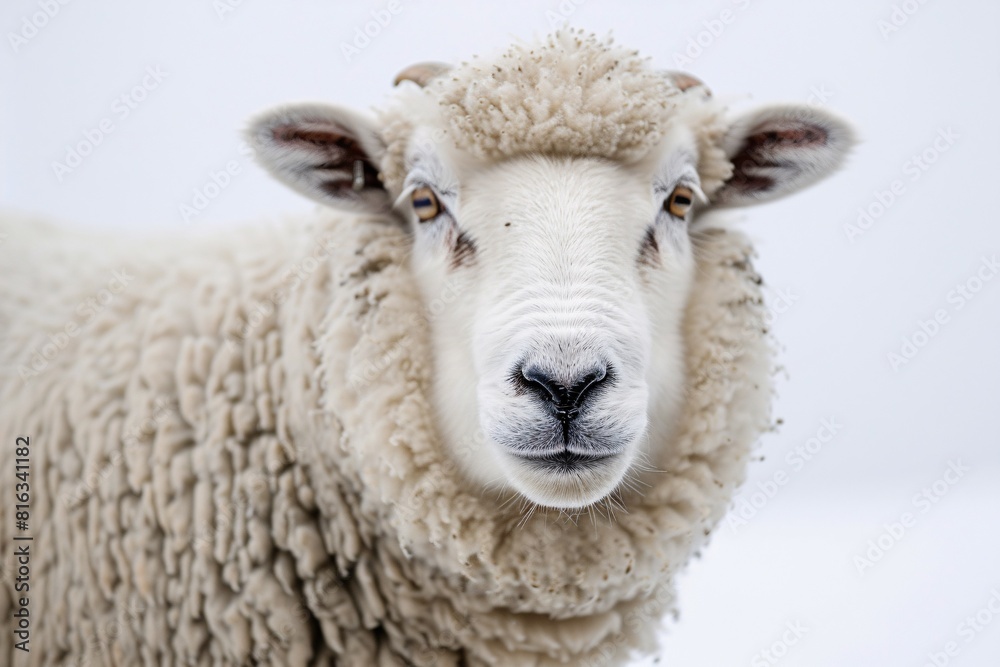 A Shaggy Sheep Staring Directly into the Camera A Shaggy Sheep Staring Directly into the Camera