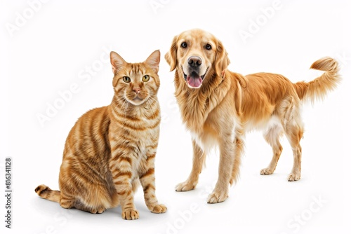 A Dog and a Cat in a Studio Photo