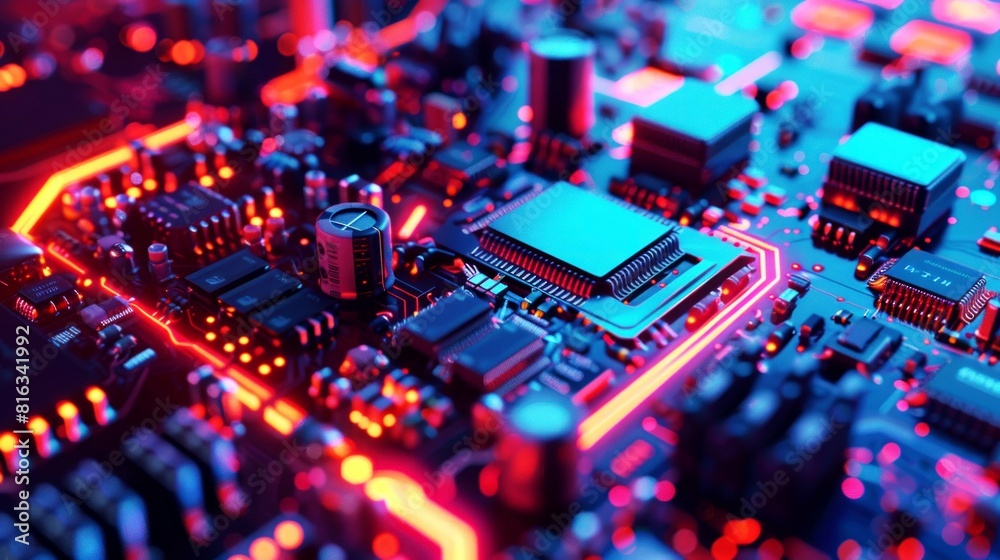 Obraz premium background pcb digital computer