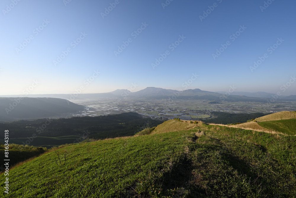 Naklejka premium Great view from Daikanbo, Aso, Kumamoto