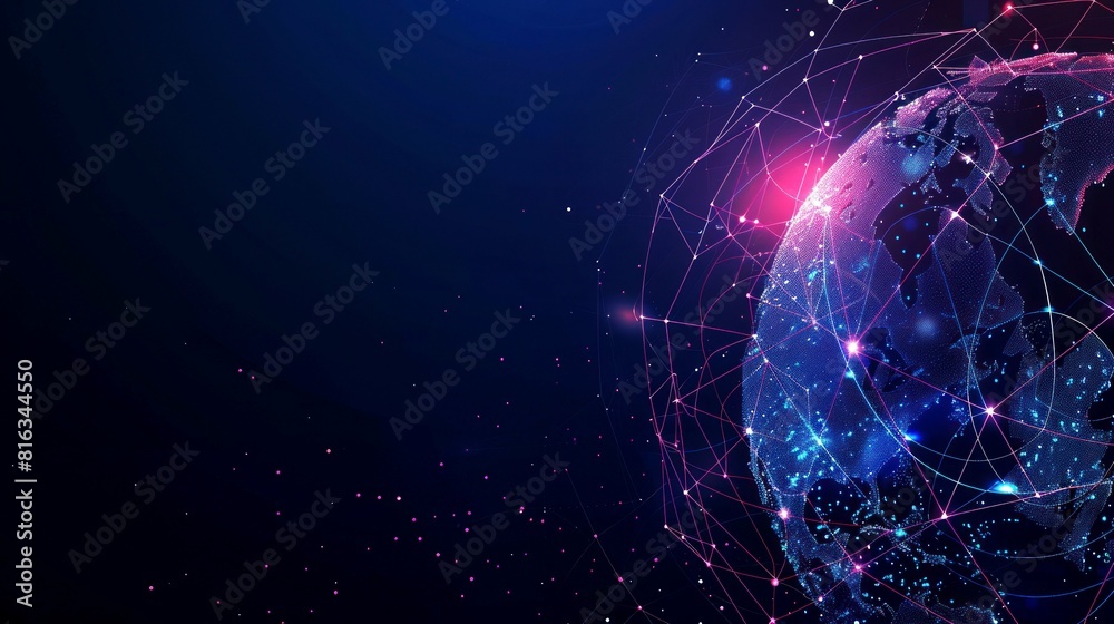 Fototapeta premium Background digital network in the world