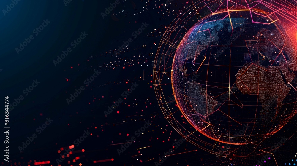 Obraz premium Background digital network in the world