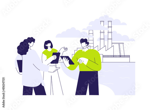 Scientific advice on sustainability abstract concept vector illustration. photo