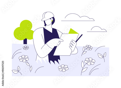 Study ecosystem biodiversity abstract concept vector illustration.