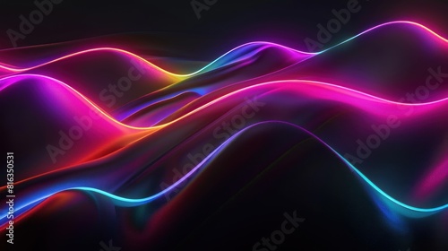 Big data visualization. Abstract particle wave. Sound wave element. Music equalizer.