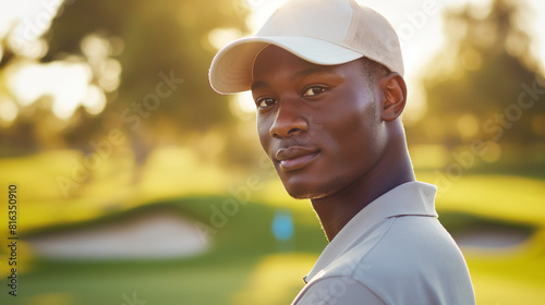 ゴルフを楽しむ若い男性 Young man enjoying golf photo