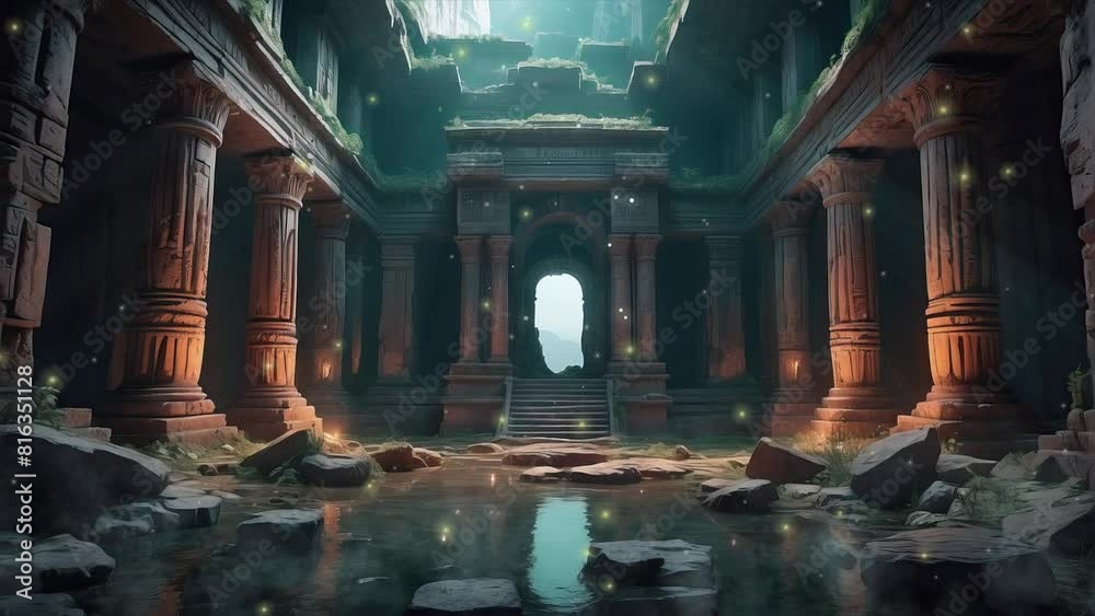 Vidéo Stock Shrouded in secrecy within remote forests, ancient ruins ...
