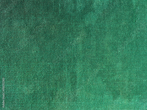 Close-up of green woven fabric texture
