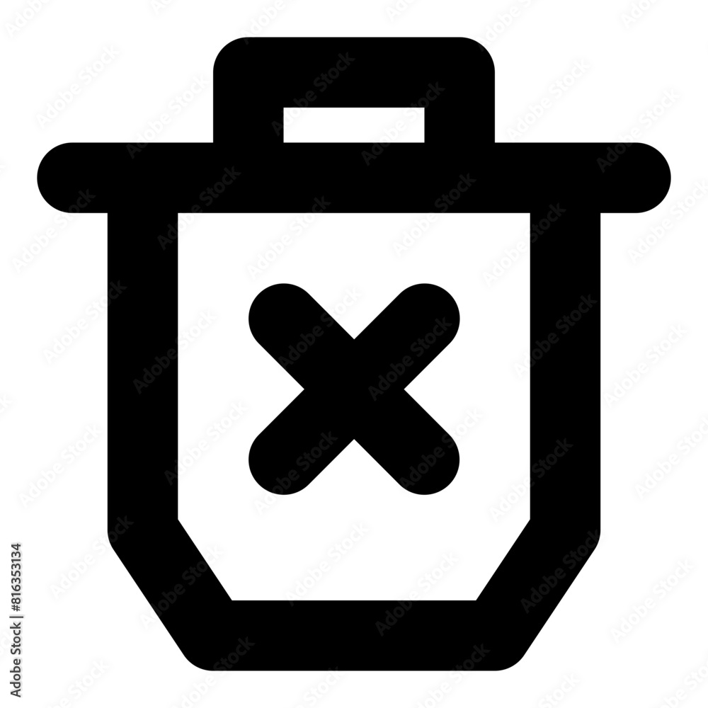 Obraz premium trash line icon