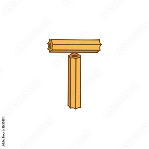 Letter T Churros logo icon vector template.eps