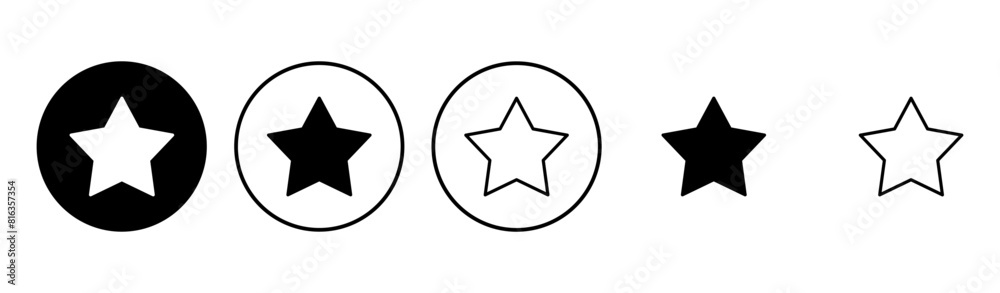 Star Icon set. rating icon vector. favourite star icon Star Icon set. rating icon vector. favourite star icon