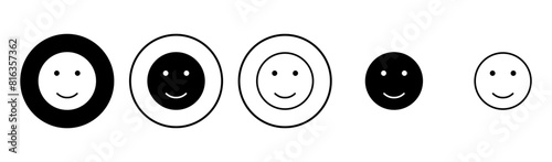 smile icon set. smile emoticon icon. feedback