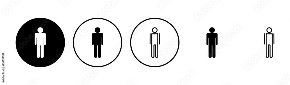 Man icon set. male icon vector. human symbol Man icon set. male icon vector. human symbol