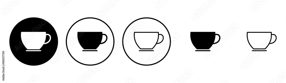 Coffee cup icon set. cup a coffee icon vector. Coffee cup icon set. cup a coffee icon vector.