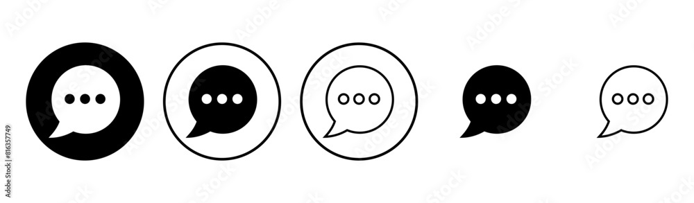 Chat icon set. speech bubble icon. comment icon vector. message. contact us Chat icon set. speech bubble icon. comment icon vector. message. contact us