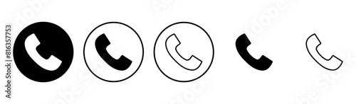 Call icon set. telephone icon vector. phone icon vector. contact us
