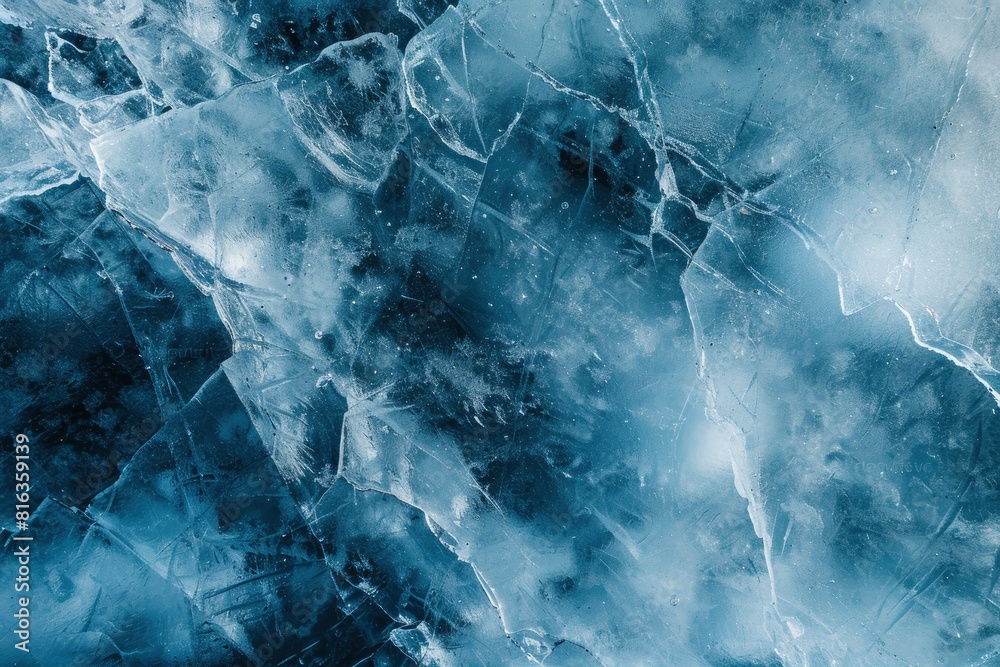 Textured background of blue ice on smooth surface of frozen lake water in winter in vatnajokull national park - generative ai Textured background of blue ice on smooth surface of frozen lake water in winter in vatnajokull national park - generative ai