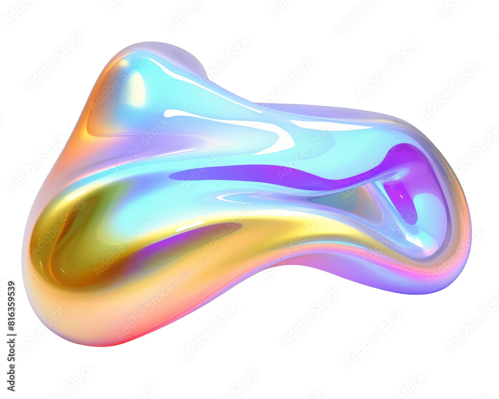 3d gradient iridescent on transparent background 3d gradient iridescent on transparent background