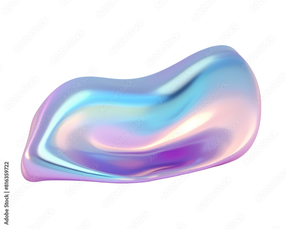 Gradient curve iridescent on transparent background Gradient curve iridescent on transparent background