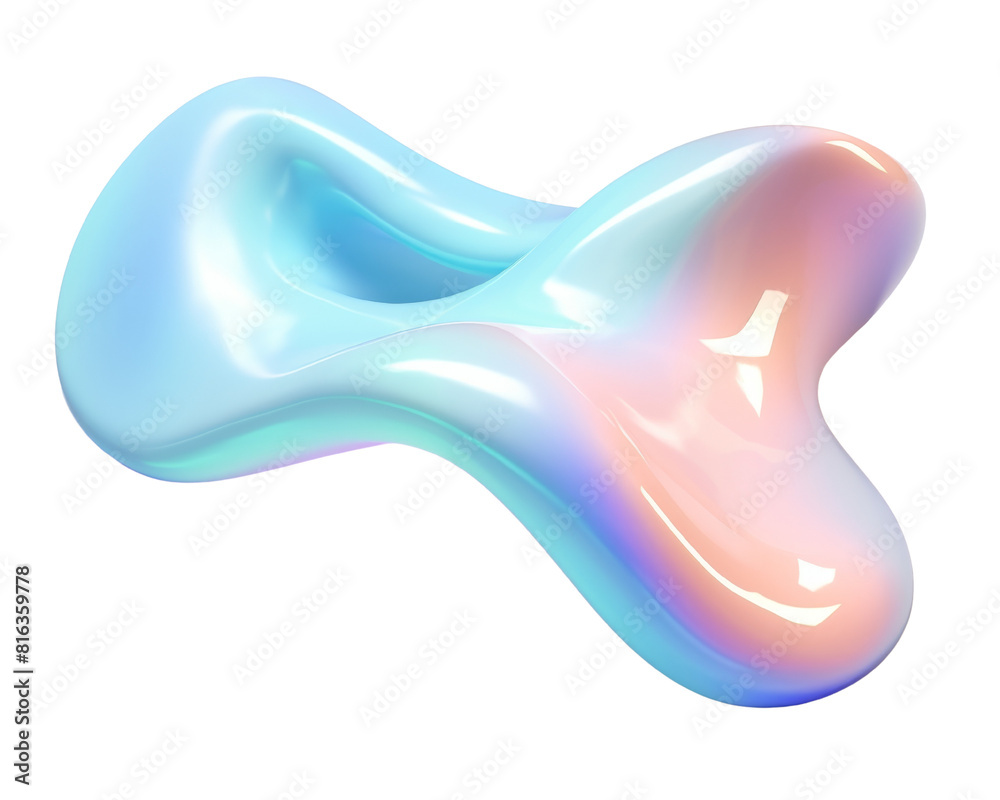 Gradient curve iridescent on transparent background Gradient curve iridescent on transparent background
