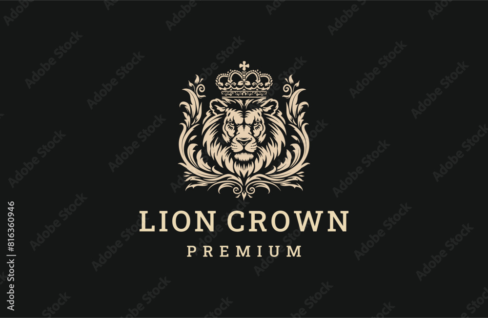 Lion king logo icon design template vector illustration Lion king logo icon design template vector illustration