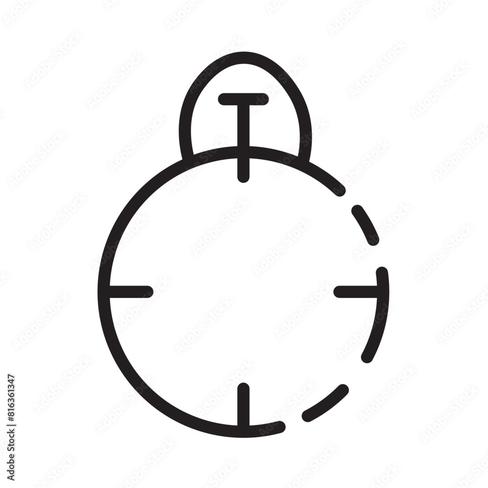 Stopwatch Time Timer Line Icon Stopwatch Time Timer Line Icon