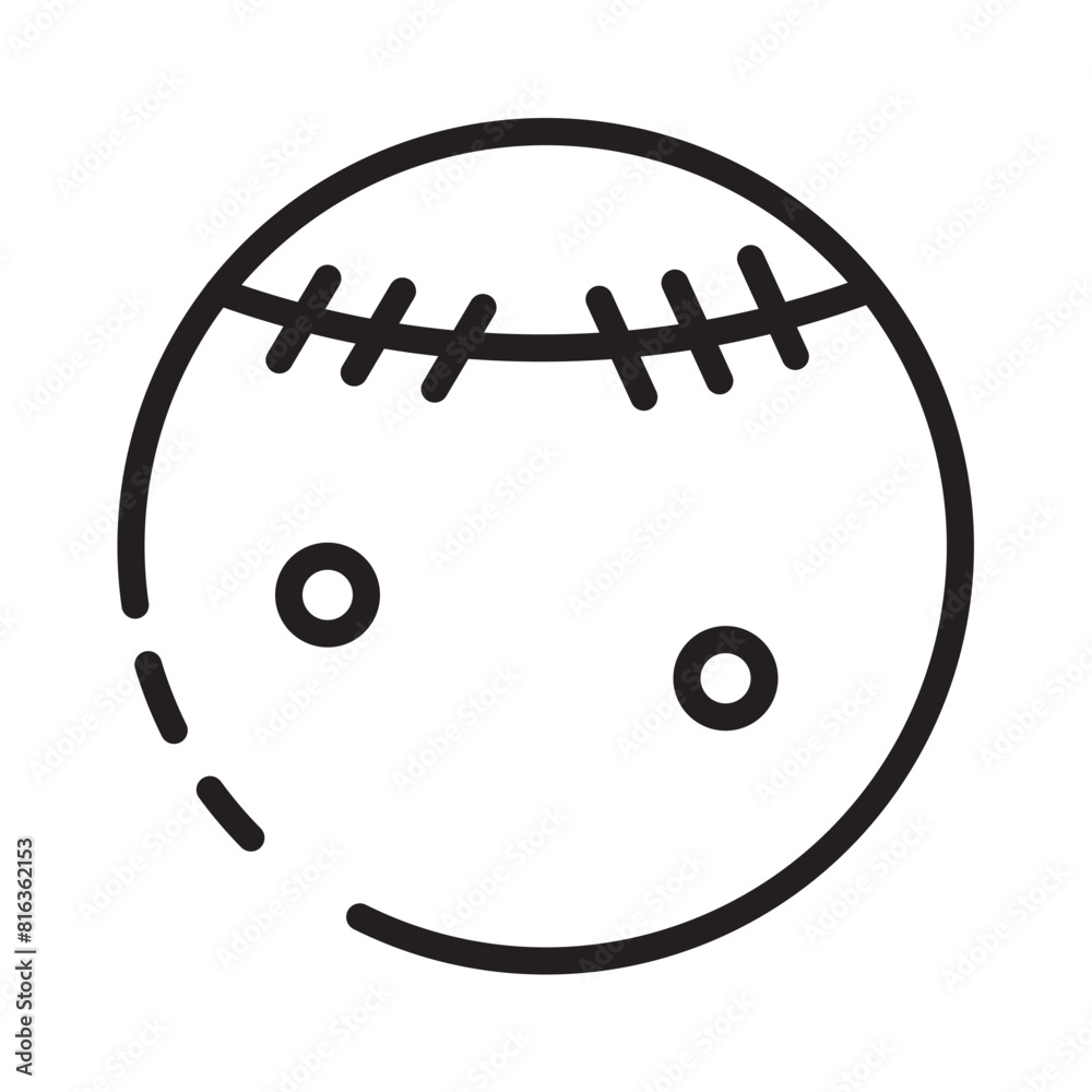 Ball Baseball Outdoor Line Icon Ball Baseball Outdoor Line Icon